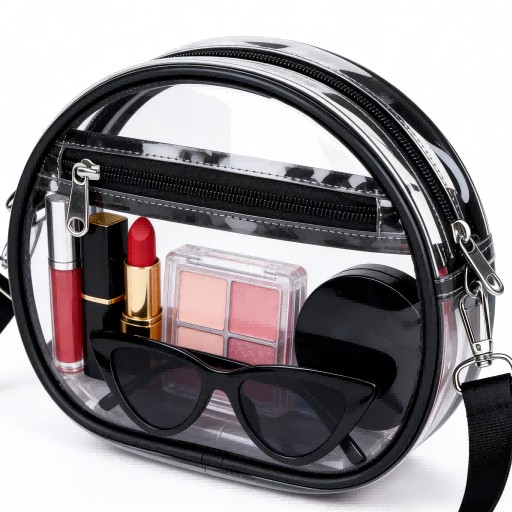 Stadium Approved Clear Tote Bag Waterproof Transparent PVC Shoulder Bag for Events Concerts