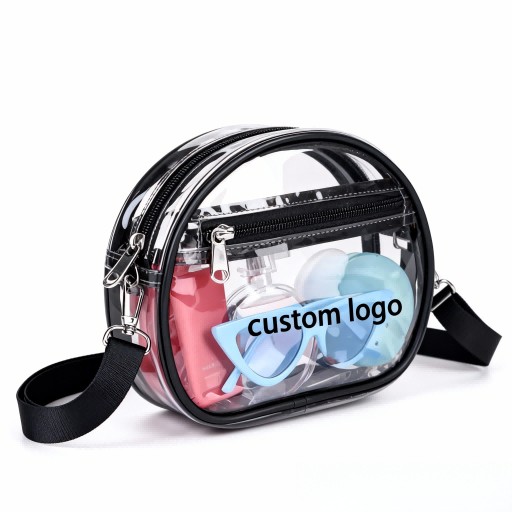 Stadium Approved Clear Tote Bag Waterproof Transparent PVC Shoulder Bag for Events Concerts