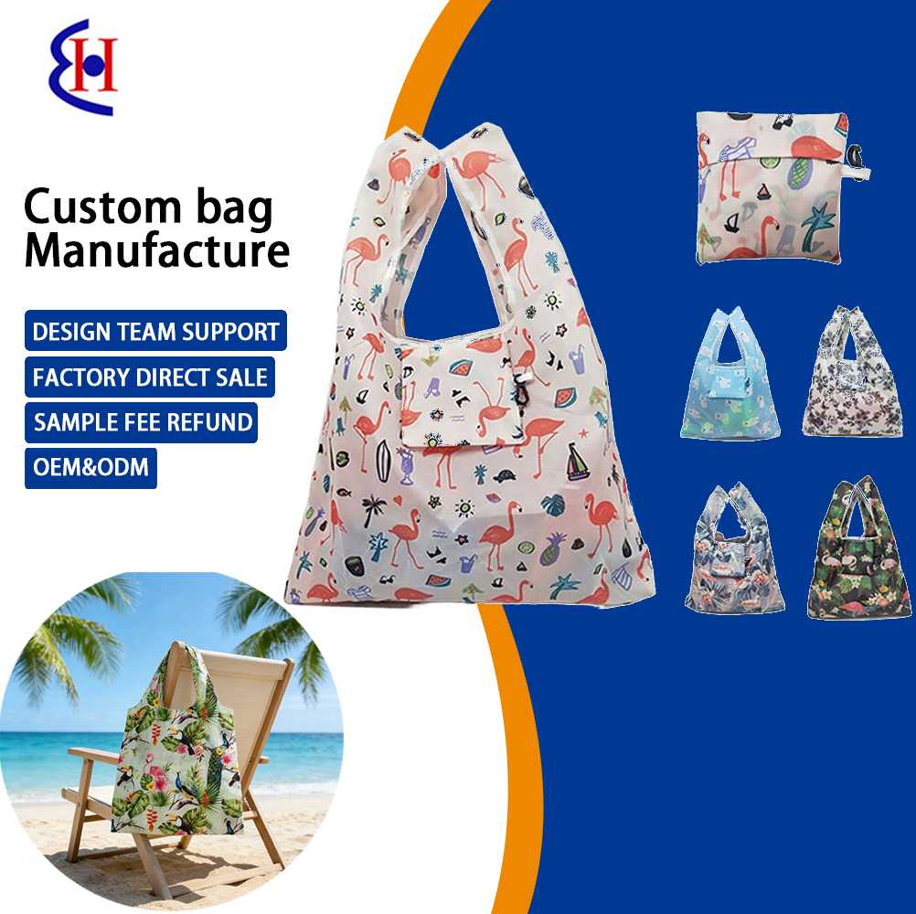Foldable Shopping Bag Reusable Eco Friendly Lightweight Large Capacity for Daily Grocery Commute Wholesale Bulk Supply