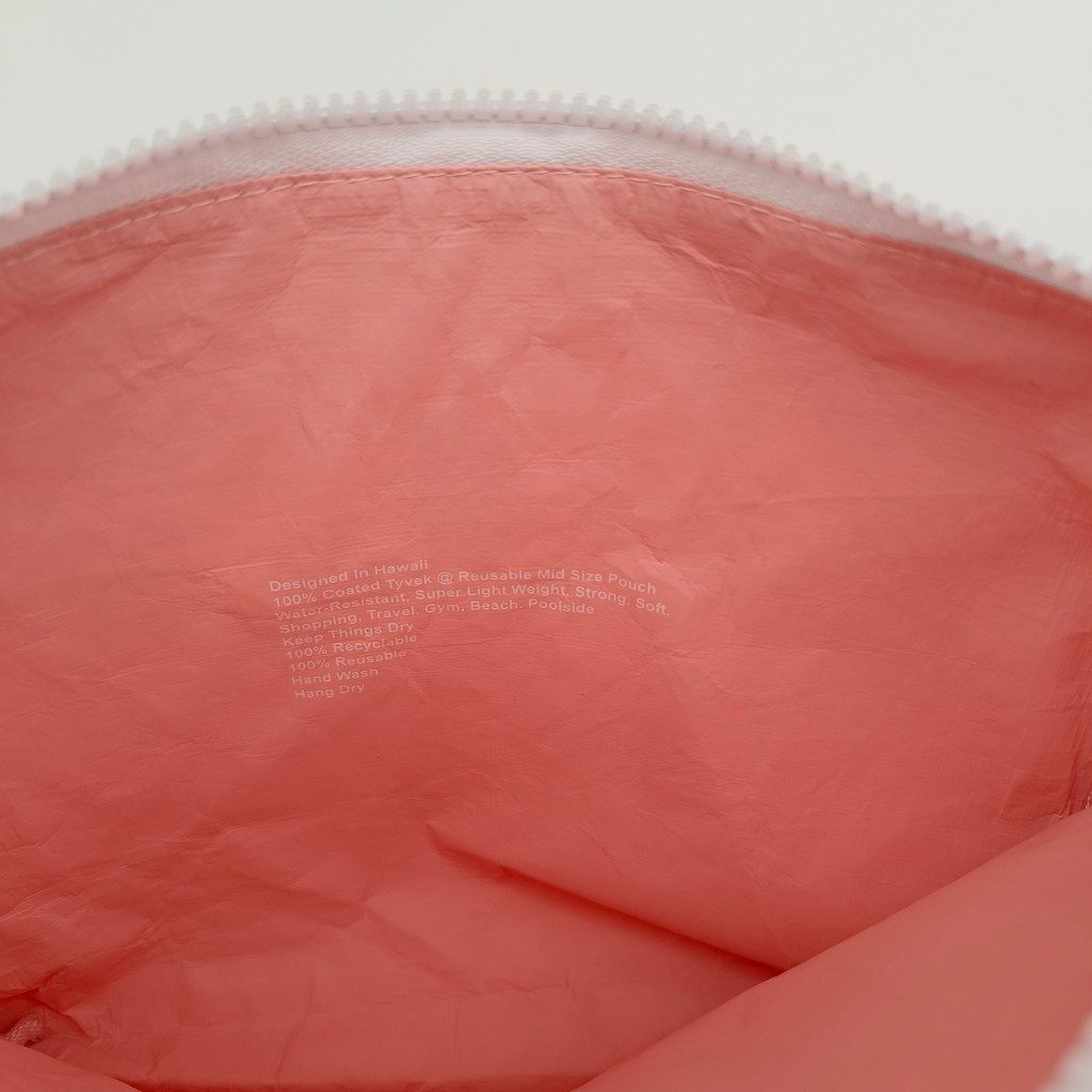 Hawaii zipper pouch open view showing large capacity interior storage