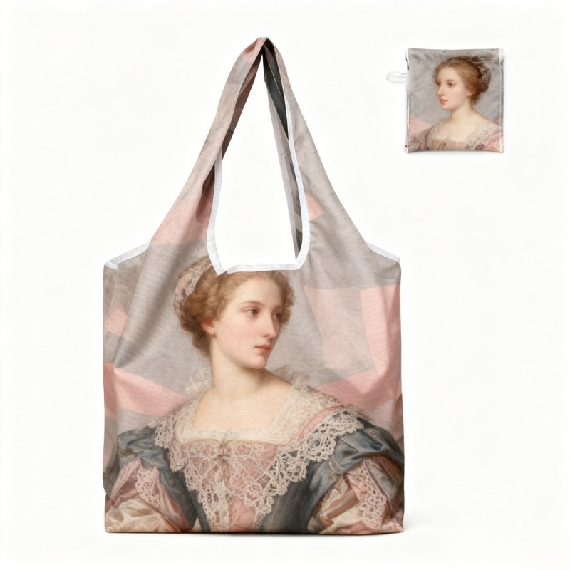 Reusable RPET polyester tote bag lightweight durable design