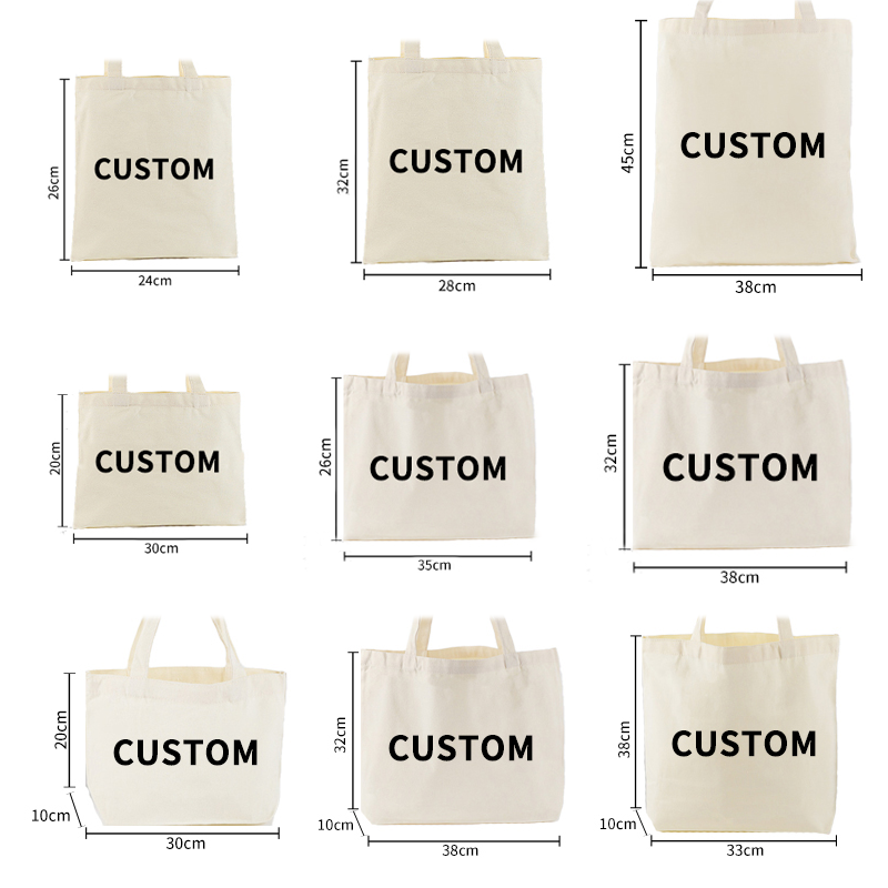 Colorful printed tote bag with custom logo design