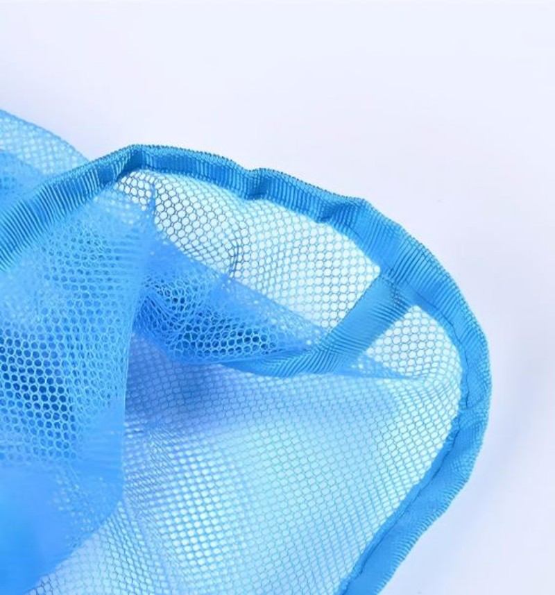 Large capacity mesh hollow tote bag with reinforced dual handles
